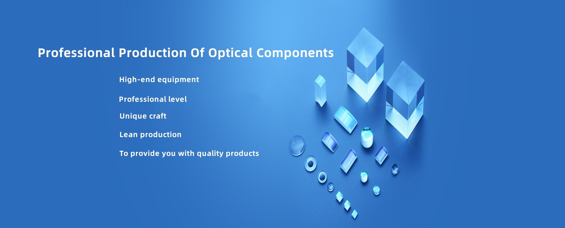 Producción profesional de fábrica de componentes ópticos.